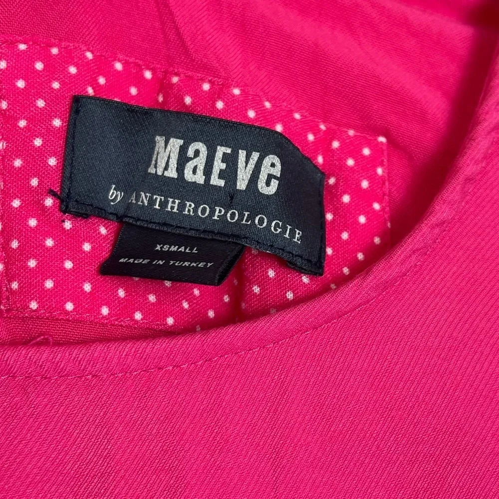 Anthropologie Maeve Marlene Tiered Dress Hot Pink - Picture 7 of 11